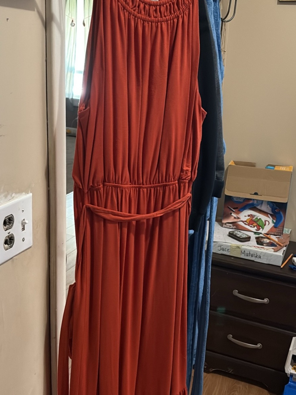 LOFT Plus Burnt Orange Sleeveless Maxi Dress